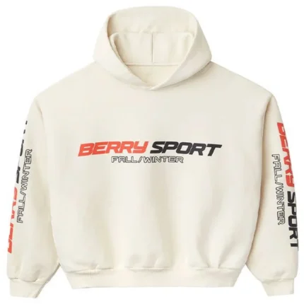 Raspberry Berry Sport Hoodie Cream